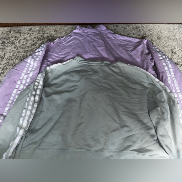 Two Adidas Originals Sweatshirts Purple and Mint Size: Large (see description) - Picture 2 of 9